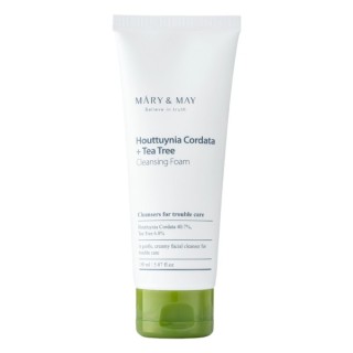 Mary&May Houttuynia Cordata + Tea Tree Cleansing Foam Gesichtsreinigungsschaum mit Houttuynia Cordata und Teebaum, 150 ml