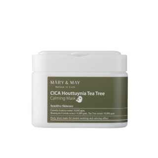 Mary&May Cica Houttuynia Tea Tree Calming Mask Set mit beruhigenden Gesichtsmasken, 30 Stück