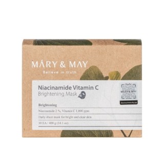 Mary&May Niacinamide Vitamin C Brightening Mask Набір освітлюючих масок для обличчя 30 штук