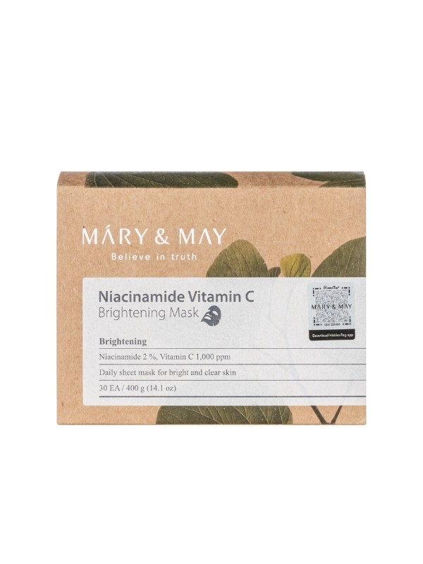 Mary&May Niacinamide Vitamin C Brightening Mask Набір освітлюючих масок для обличчя 30 штук