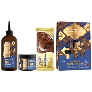 OnlyBio x Wedel Hair in Balance Set Super Shine Milk Chocolate Filled Distle Rinse + Lamination Mask + Chocolate