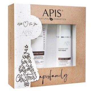 Apis Christmas Set Coffe shot Біоактивна маска 200 мл + Кавовий anti-aging крем 100 мл