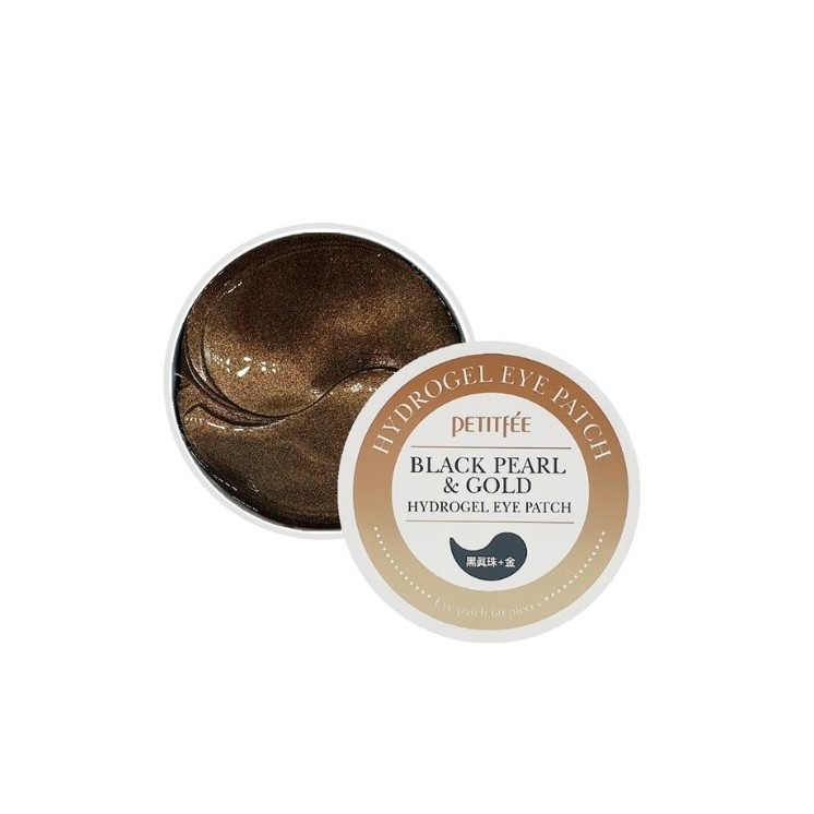 Petitfee Smoothing hydro gel eye patches with gold and black pearl extract 60 pieces