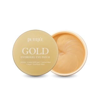 Petitfee Feuchtigkeitsspendende und aufhellende hydro Gel-Augenpads mit Gold, 60 Stück