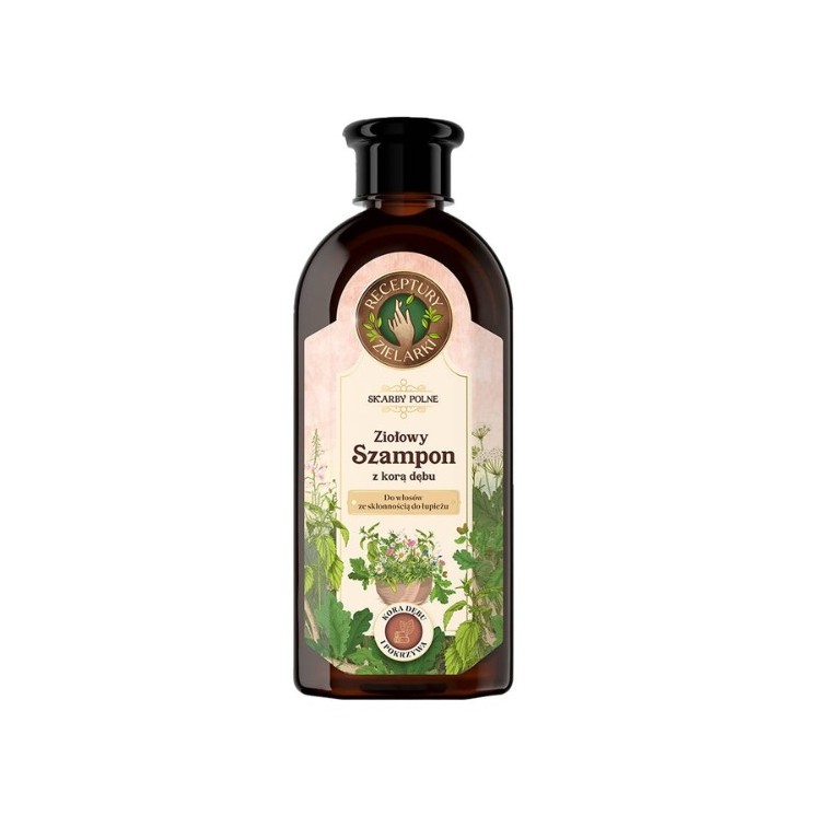 Herbalist's Recipes Herbal shampoo for hair prone to dandruff, oak bark and nettle, 350 ml