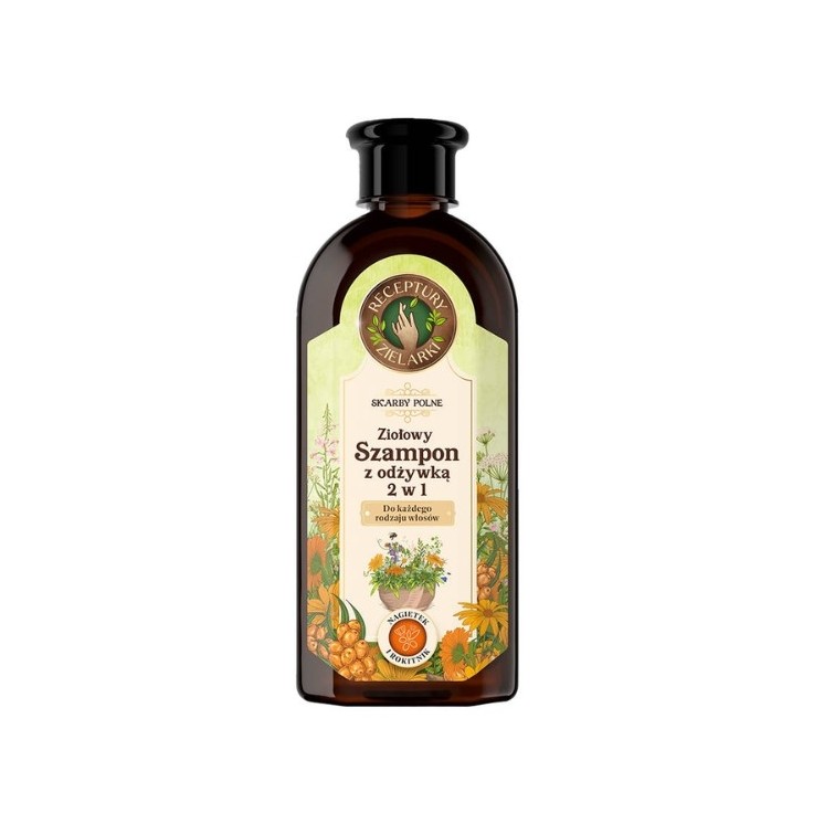 Recepten Herbalists 2in1 kruidenshampoo voor alle haartypes calendula en duindoorn 350 ml