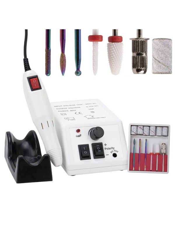 15W manicure freesmachine met een set No Name DM298 frezen, wit