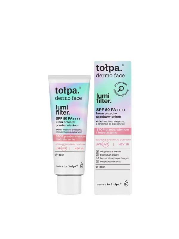 Tołpa Dermo Face Lumi Filtercreme gegen Verfärbungen SPF 50 PA++++ 40 ml