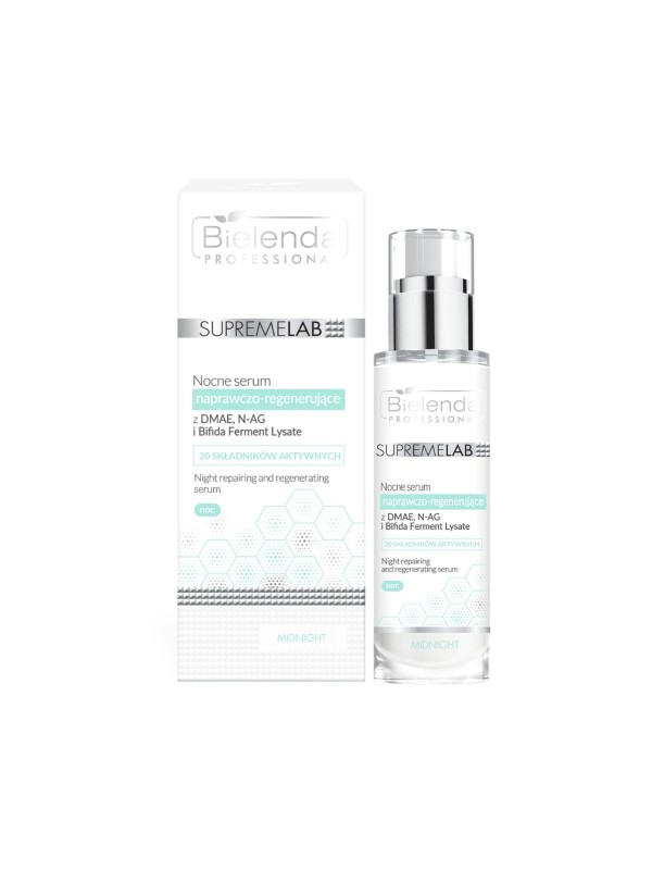 Bielenda Professional SUPREMELAB Night Repair and Regenerating Serum with DMAE, N-AG, Bifida Ferment Lysate 30 ml