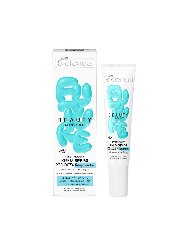 Bielenda FUTURE BEAUTY Hybrid-Creme – Lichtschutz unter den Augen, SPF 50, schützend und feuchtigkeitsspendend, 15 ml