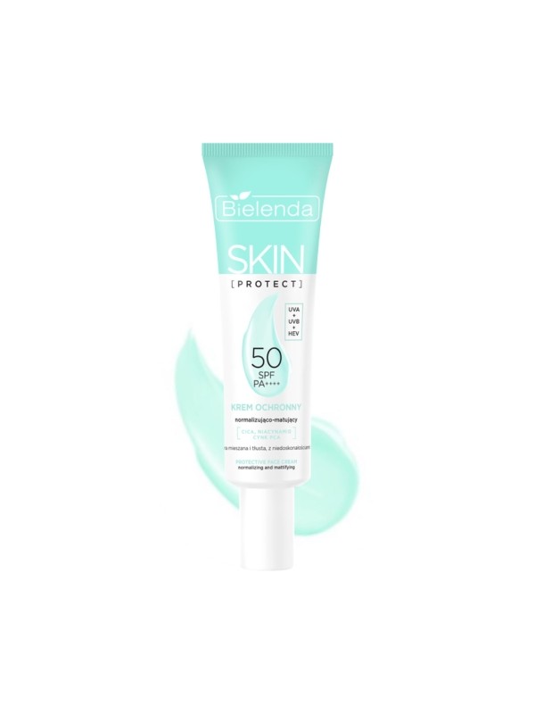 Bielenda SKIN PROTECT Protective cream SPF 50 normalizing - mattifying, PA++++, UVA + UVB + HEV 40 ml