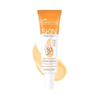 Bielenda SKIN PROTECT Beschermende crème SPF 50, verhelderend en energiek, PA++++, UVA + UVB + HEV 40 ml