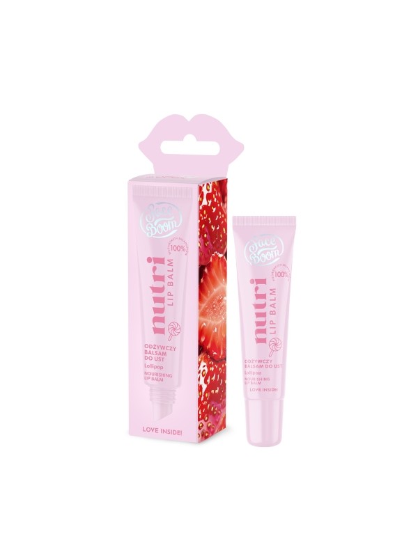 FaceBoom Nutri Lip Balm Voedende lippenbalsem met aardbeiensap LOLLIPOP 10 g