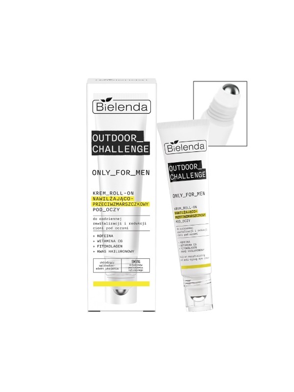 Bielenda Only For Men OUTDOOR CHALLENGE Roll-on hydraterende en anti-rimpel oogcrème 15 ml