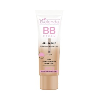 Bielenda ALL IN ONE BB CREAM для комбінованої та жирної шкіри відтінок 01 світлий 30 мл