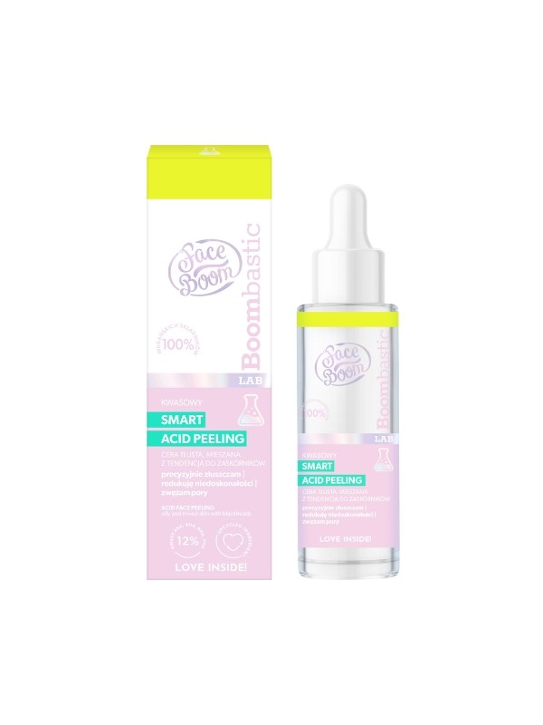 FaceBoom BOOMBASTIC LAB Slimme peeling , 1 2% AKA, AHA , BHA , PHA 30 ml