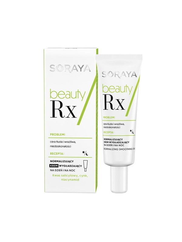 Soraya Beauty RX нормалізуючий розгладжуючий крем для обличчя з кислотами і цинком 50 мл