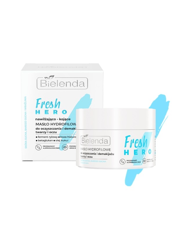 Bielenda Fresh HERO Hydraterende en verzachtende hydrofiele boter voor het reinigen en verwijderen van make-up van gezicht en og