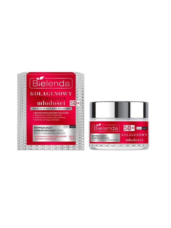 Bielenda Collagen Youth Stimulator Firming and rebuilding anti-wrinkle cream 50+ 50 ml