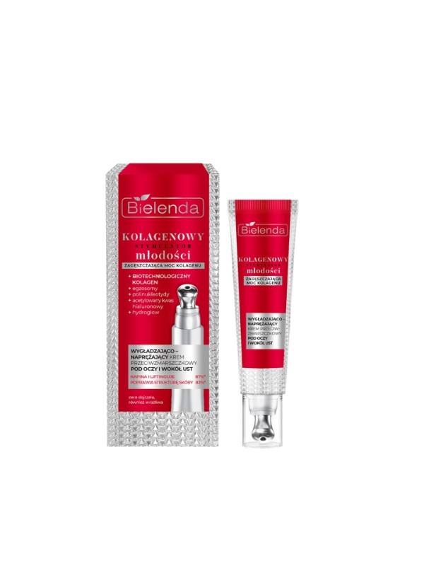 Bielenda Collagen Youth Stimulator Glättende und straffende Anti-Falten-Creme unter den Augen und um den Mund, 15 ml