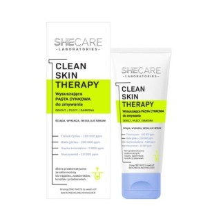 SheCare Clean Skin Therapy Drogende zinkpasta voor het wassen - halslijn, rug, armen 90 g