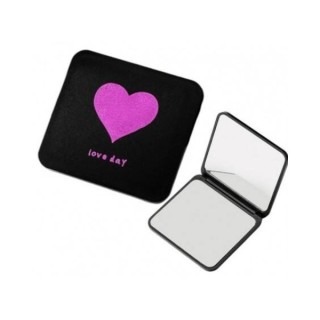 ECARLA Elegant opening cosmetic mirror BLACK HEART