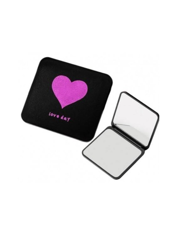 ECARLA Elegant cosmetic mirror, opening, BLACK HEART