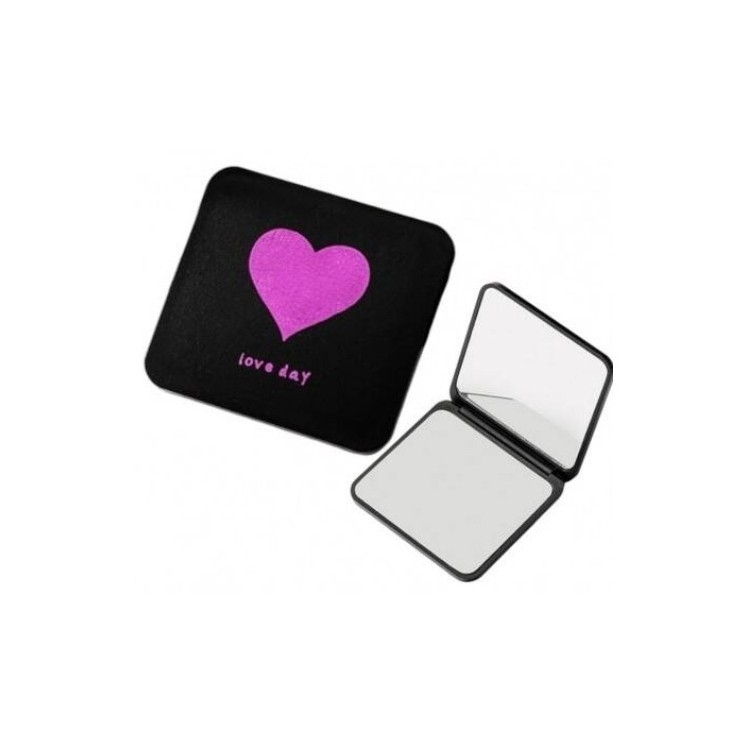 ECARLA Elegant cosmetic mirror, opening, BLACK HEART