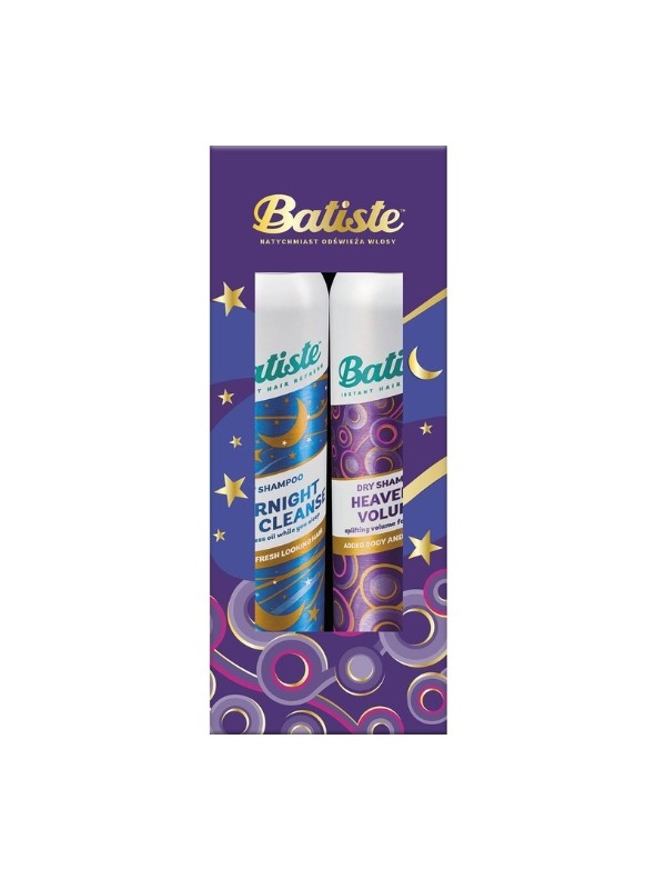 Сухий шампунь BATISTE Christmas Set Heavenly Volume Dry Shampoo 200 ml + Overnight Light Cleanse 200 ml