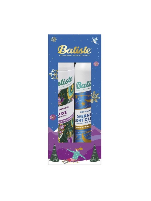 Сухий шампунь BATISTE Christmas Set Luxe 200 мл + нічне Light очищення 200 мл