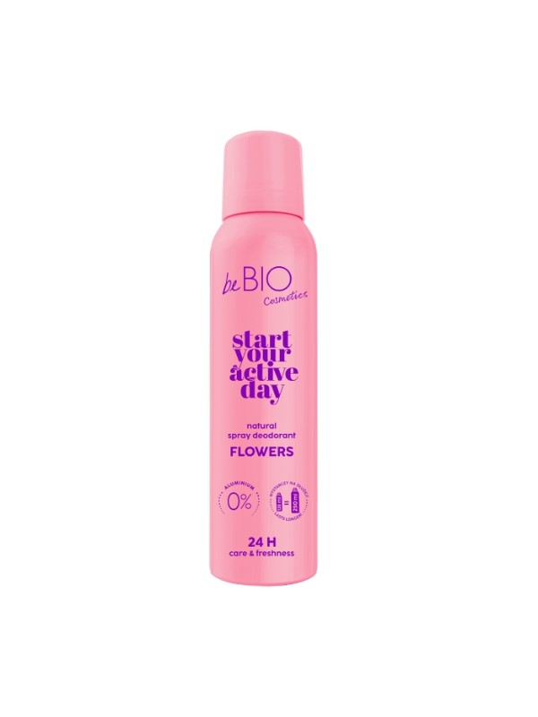 BeBio Beginnen Sie Ihren aktiven Tag. Natürliches Deodorantspray Flowers 125 ml