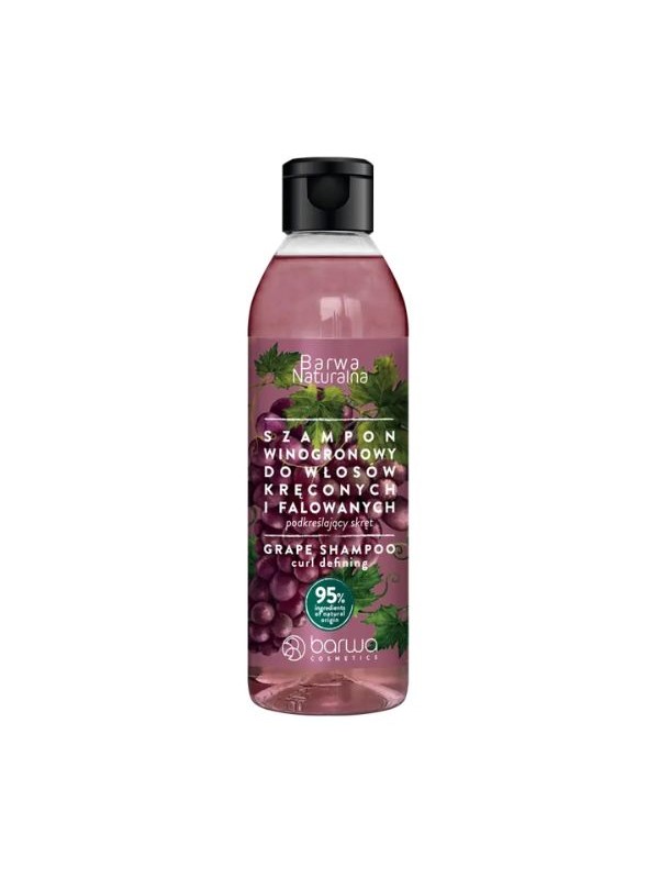 Barwa Grape Shampoo voor krullend en golvend haar Barwa Naturalna 300 ml