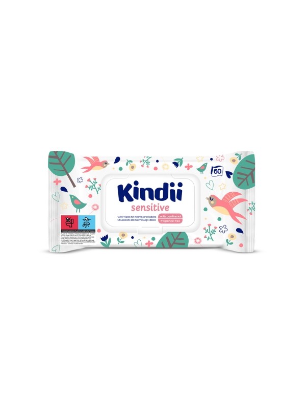 Kindii Sensitive Baby and Child Cleansing Wipes 60 шт.