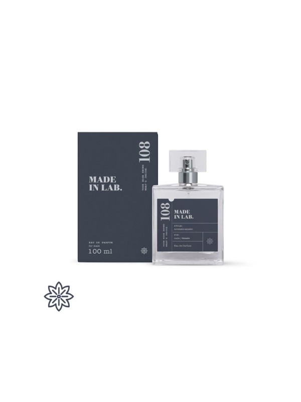 Made In Lab 108 is een eau de parfum geïnspireerd op de iconische Bvlgari Aqva Pour Homme -geur