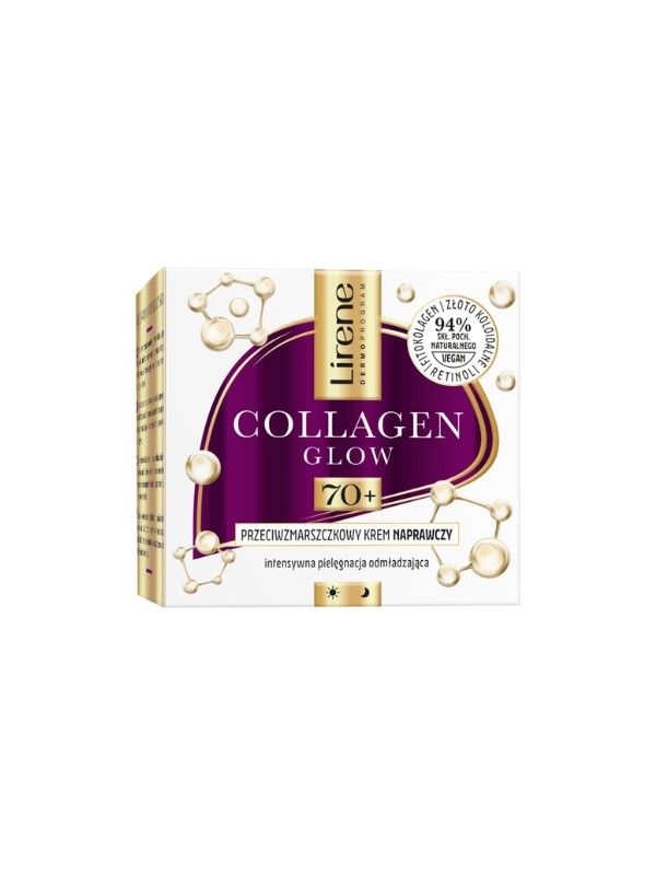 Lirene Collagen Glow 70+ Anti-Falten reparierende Gesichtscreme 50 ml