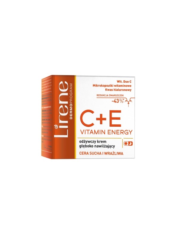 Lirene Vitamin Energy C+E odżywczy krem głęboko nawilżający 50 ml