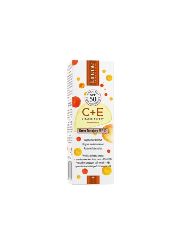 Lirene C+E Vitamin Energy Kream Tonujący z Ochroną SPF50 30 ml