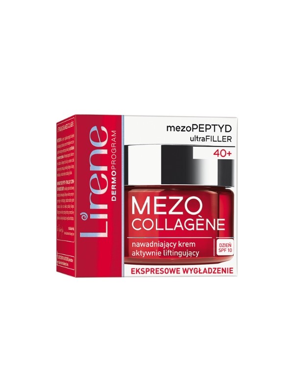 Lirene Mezo Collagene 40+ Feuchtigkeitsspendende, aktiv straffende Tagescreme Express Glättung 50 ml