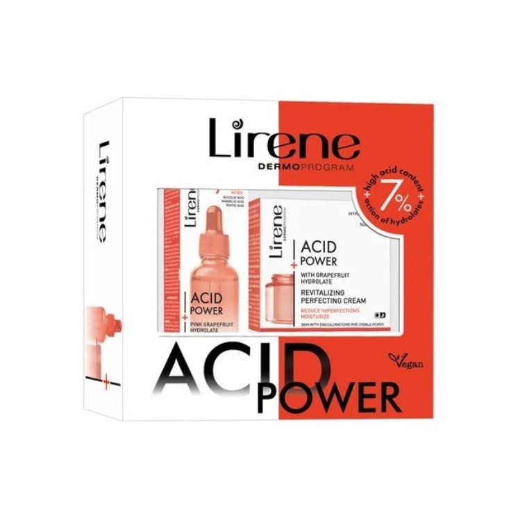 Крем для обличчя Lirene Acid Power Set 50 мл + сироватка для обличчя 30 мл