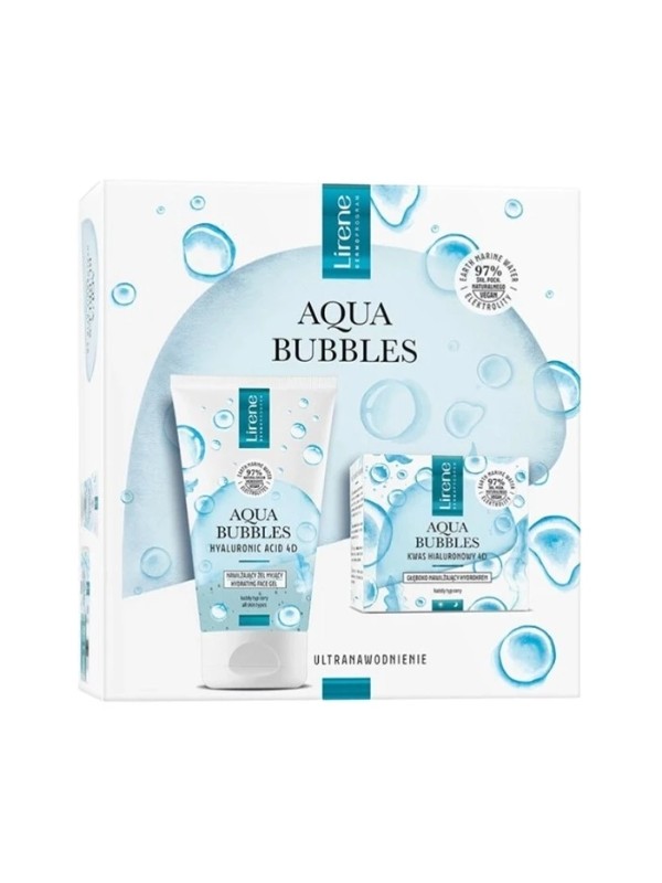 Lirene Aqua Bubbels Geschenkset Gesichtscreme 50 ml + Gesichtswaschgel 150 ml