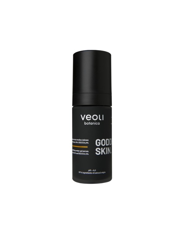 Veoli Botanica Goddess Skin Aufhellendes und beruhigendes Gesichtsserum mit Ascorbinsäure 10 % und EGCG 5 % 30 ml