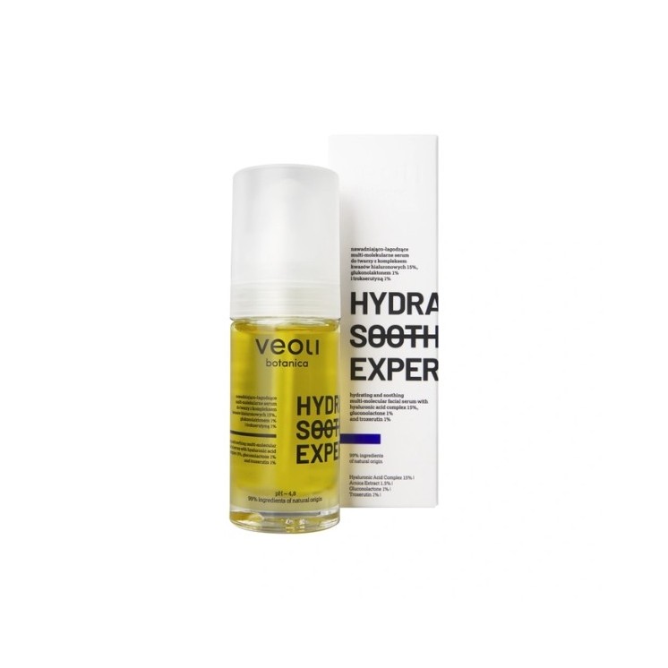 Зволожувальна та заспокійлива сироватка для обличчя Veoli Botanica Hydra Soothing Expert з 15% комплексом гіалуронової кислоти 3