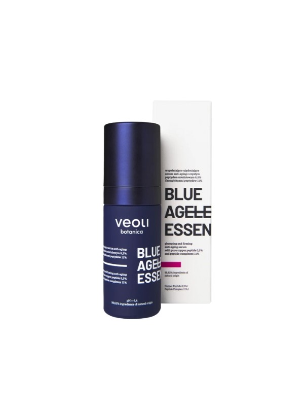 Сироватка для обличчя Veoli Botanica Blue Ageless Essence заповнює та зміцнює з чистим пептидом міді 5 % 30 мл