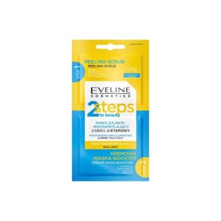 Eveline 2 Steps To Beauty feuchtigkeitsspendende und aufhellende 2-Stufen-Gesichtsbehandlung 2x4ml