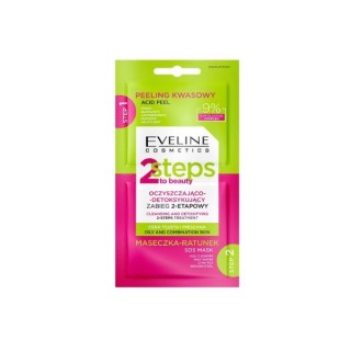 Eveline 2 Steps To Beauty Reinigende und entgiftende 2-Stufen-Gesichtsbehandlung 2x4ml