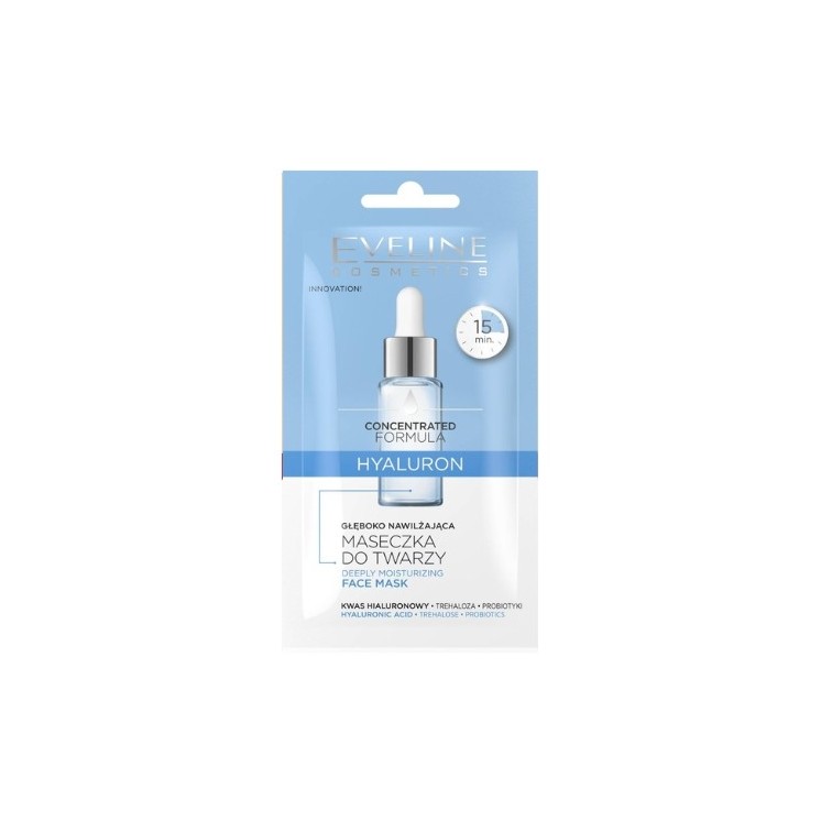Eveline Geconcentreerde formule Diep hydraterend Hyaluron gezichtsmasker 8 ml