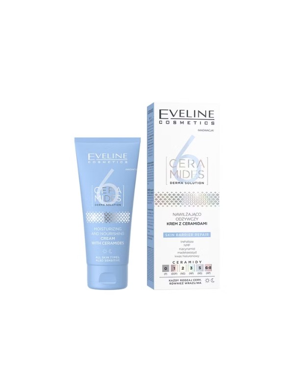 Eveline 6 CERAMIDES feuchtigkeitsspendende und pflegende Gesichtscreme mit Ceramiden 50 ml