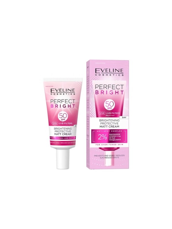 Eveline Perfect Bright Aufhellende und schützende matte Gesichtscreme SPF50 30 ml