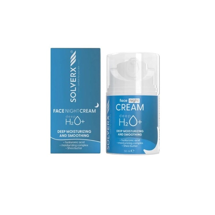 Solverx Deep H2O+ Feuchtigkeitsspendende Nachtgesichtscreme 50 ml