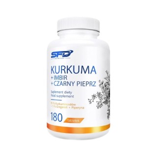 SFD Kurkuma + Gember + Zwarte Peper 180 tabletten